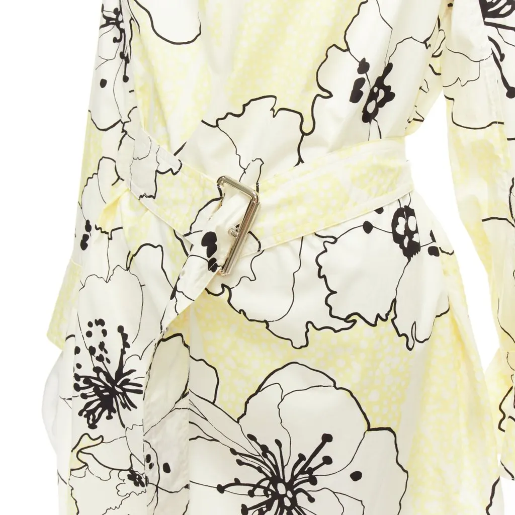 Marni Belted Cowl Dress Yellow Cotton Never worn - Back View