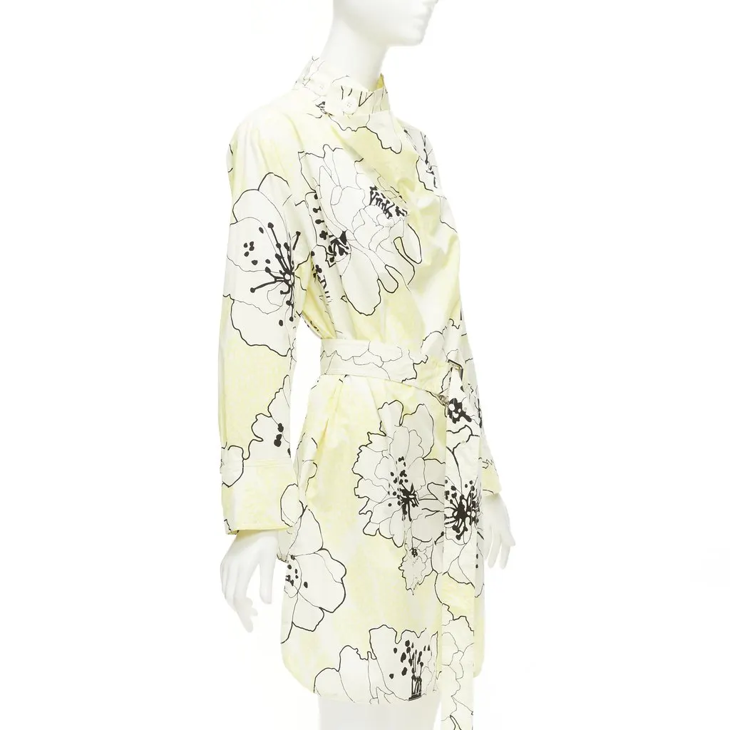 Marni Belted Cowl Dress Yellow Cotton Never worn - Inside View