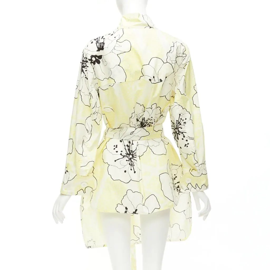 Marni Belted Cowl Dress Yellow Cotton Never worn - Box View