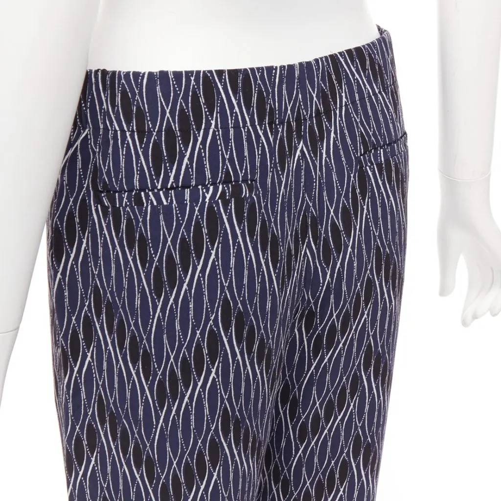 Marni Geometric Crop Pants Black Silk Never worn - Back View