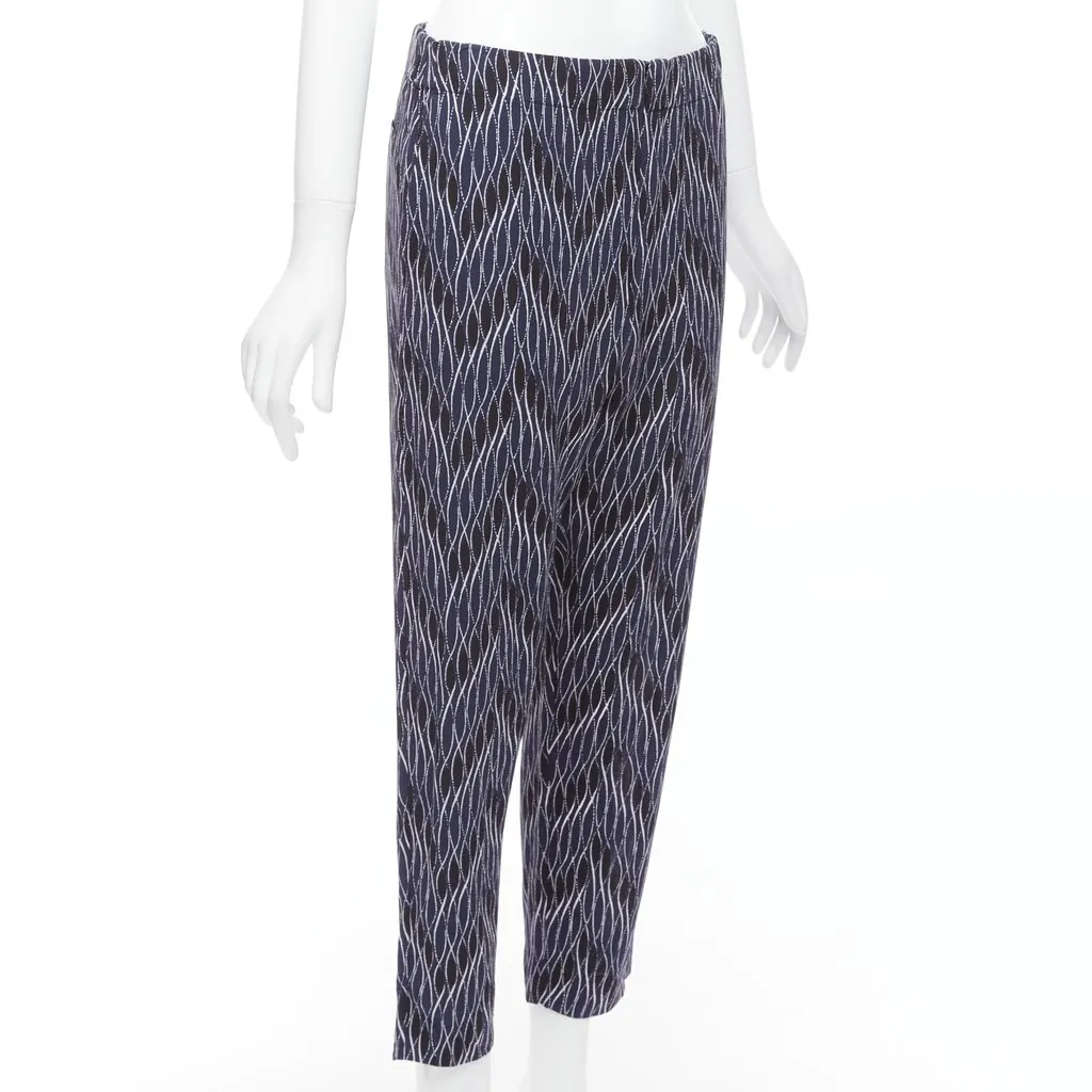 Marni Geometric Crop Pants Black Silk Never worn - Inside View