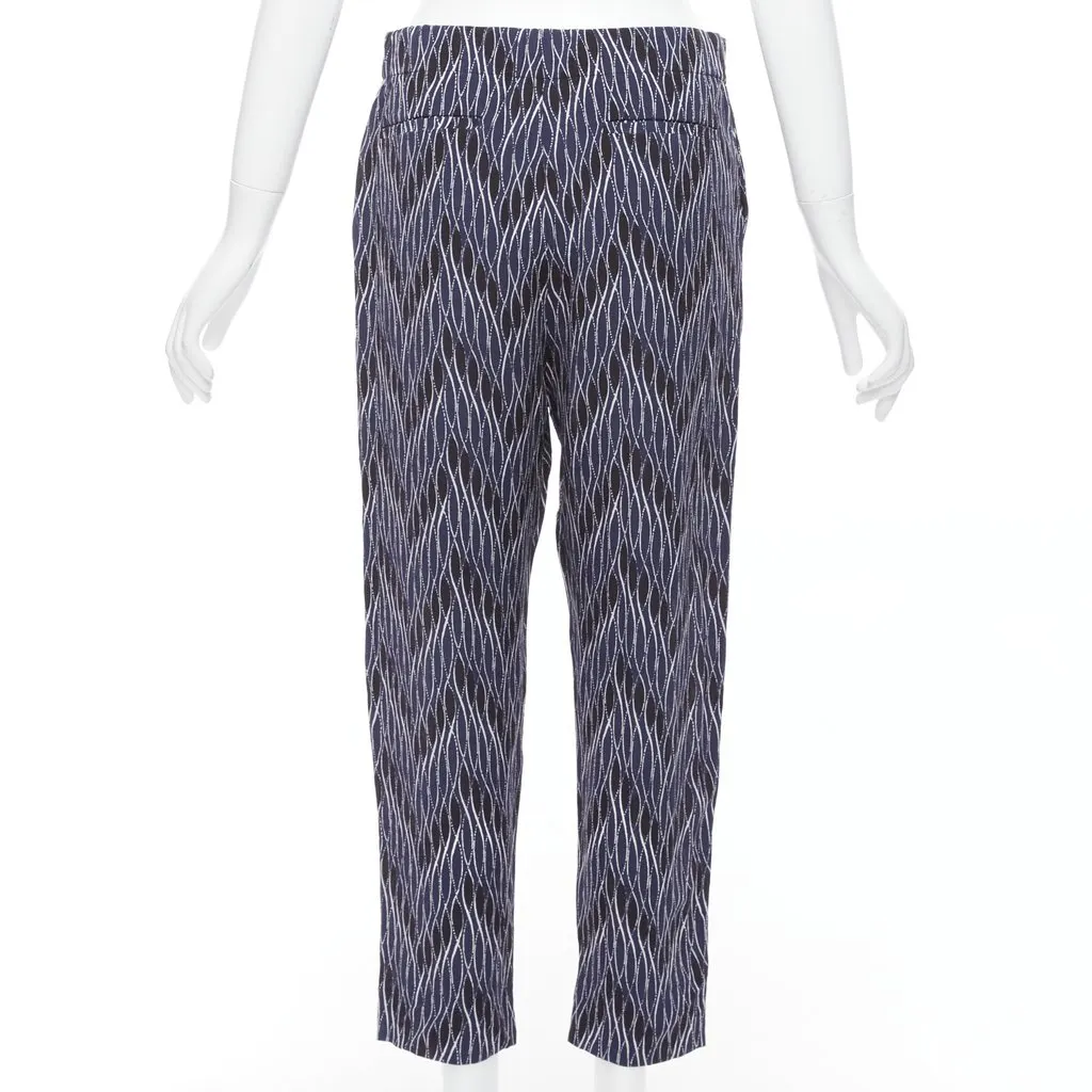 Marni Geometric Crop Pants Black Silk Never worn - Box View