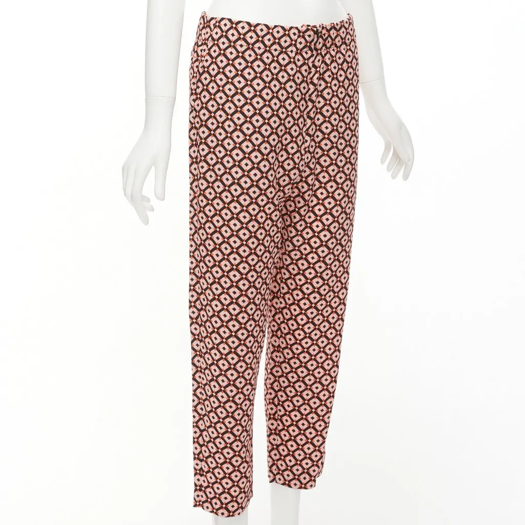 Marni Silk Print Pants Pink Silk Never worn - Inside View