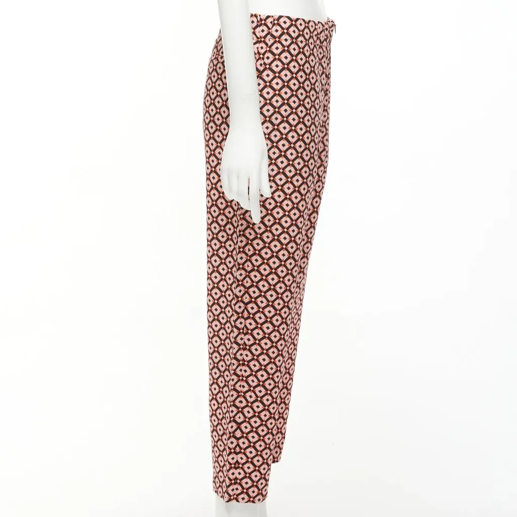 Marni Silk Print Pants Pink Silk Never worn - Model View