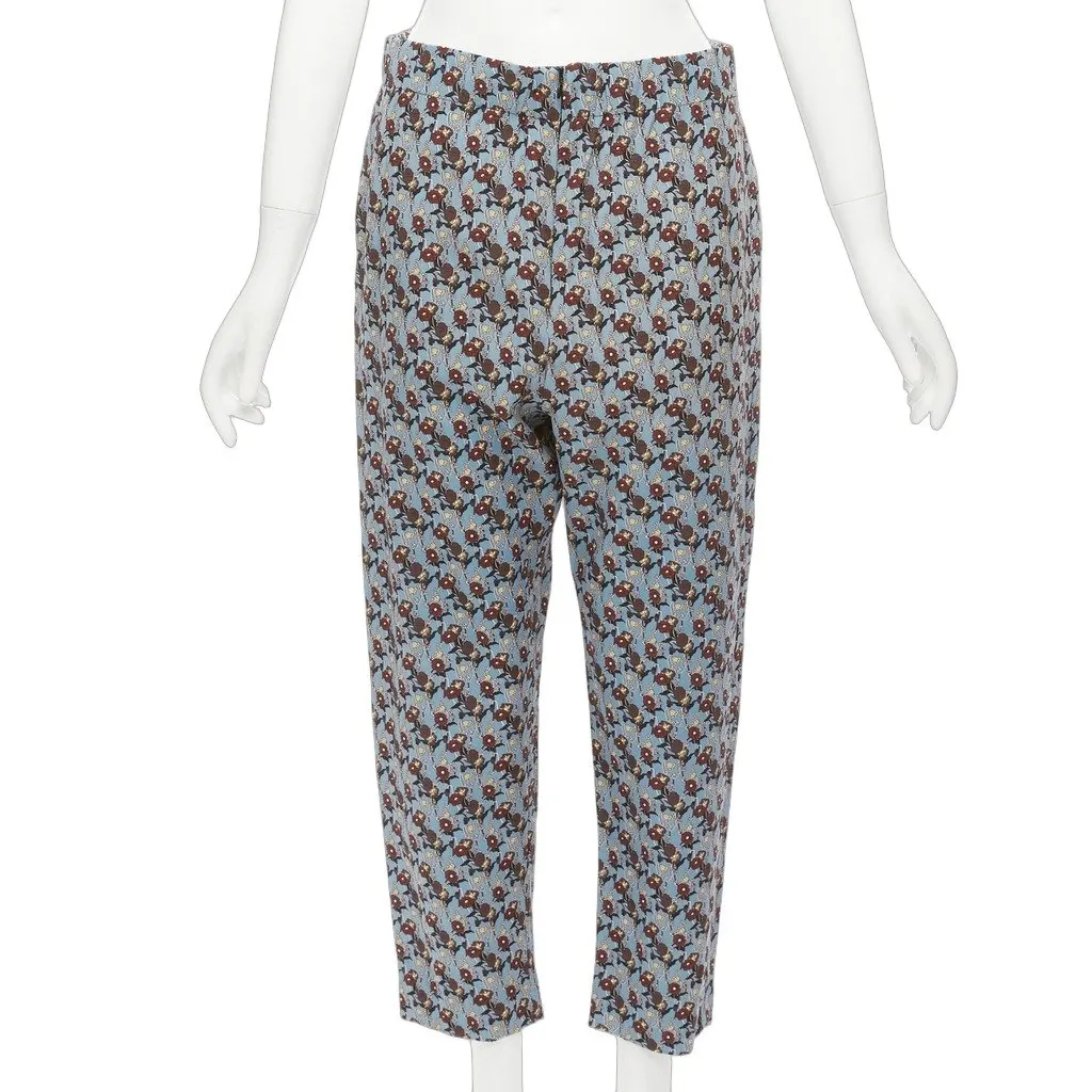 Marni Silk Drop Pants Burgundy Silk Never worn - Front View