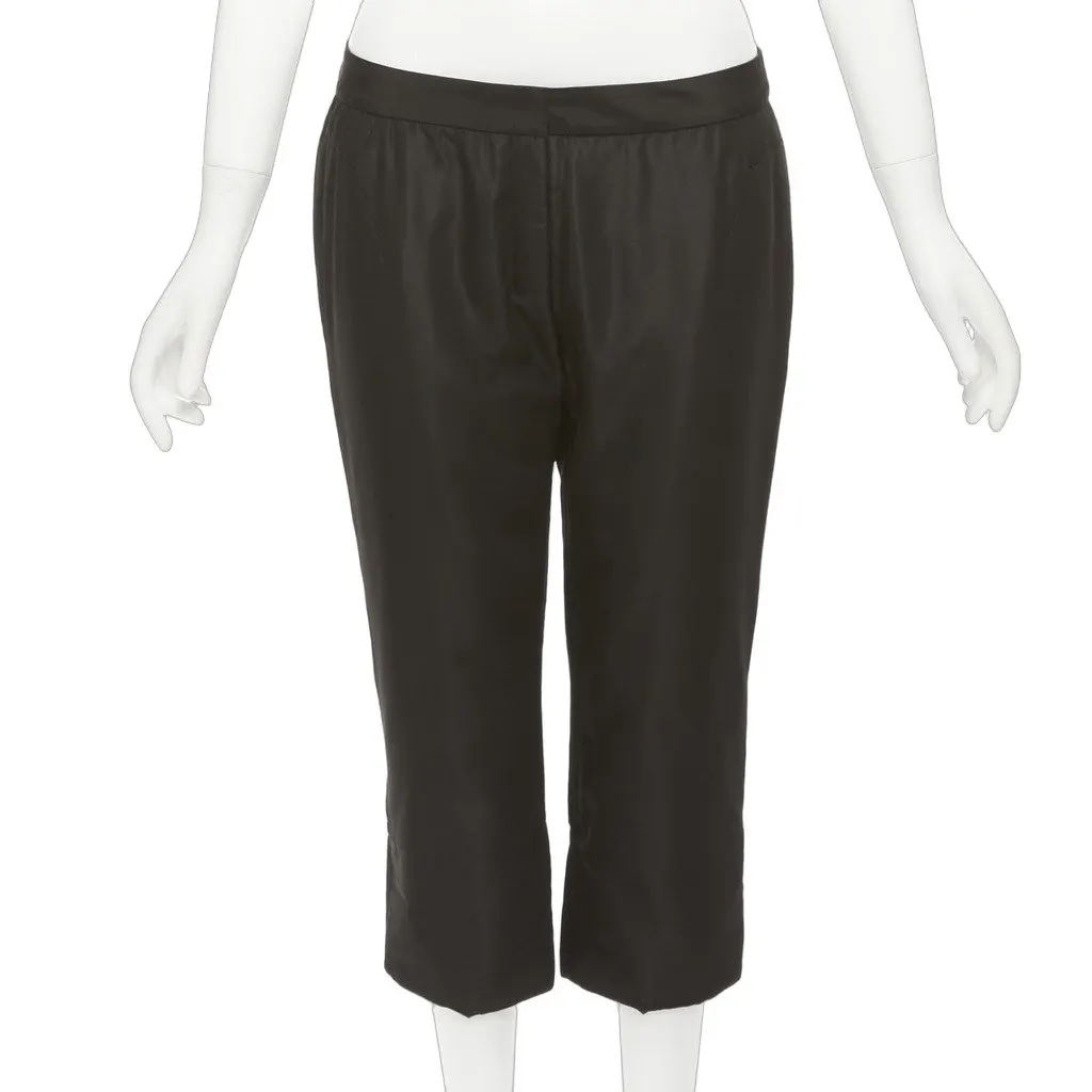 Shiatzy Chen Cut Back Pants Black Polyester Very good - Front View