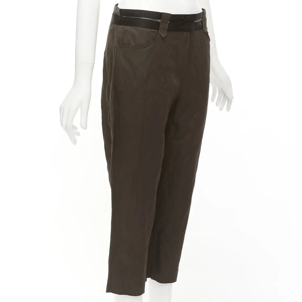 Lanvin Sheer Waist Pants Brown Cotton Very good - Inside View