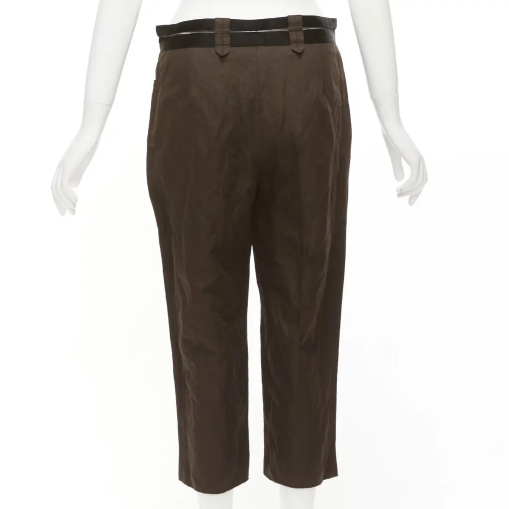 Lanvin Sheer Waist Pants Brown Cotton Very good - Box View