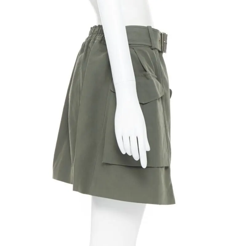 Kenzo Khaki Pocket Skirt Green Cotton Good - Model View