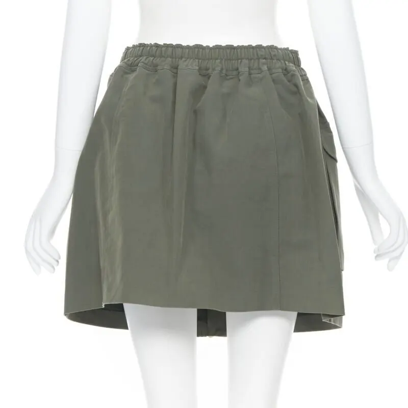 Kenzo Khaki Pocket Skirt Green Cotton Good - Box View