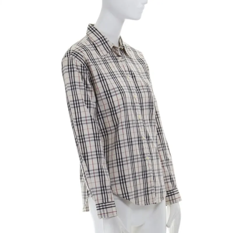 Burberry House Check shirt Beige Cotton Very good - Back View