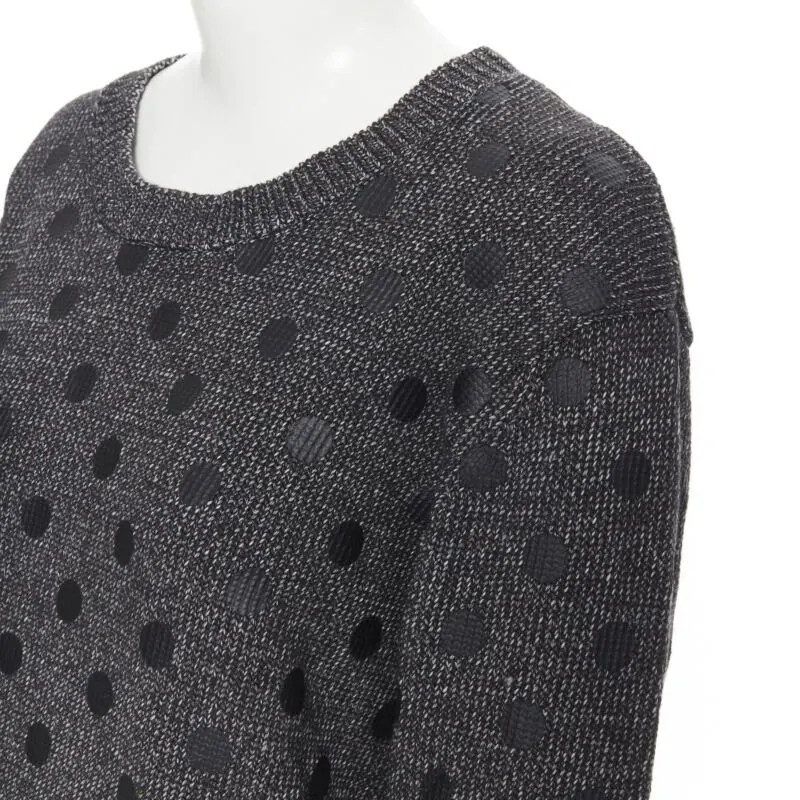 Markus Lupfer Polka Dot Sweater Grey Cotton Never worn - Back View