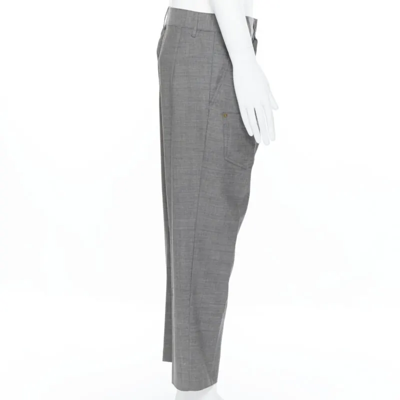 Unsigned Dropped crotch pants Grey Wool Very good - Box View