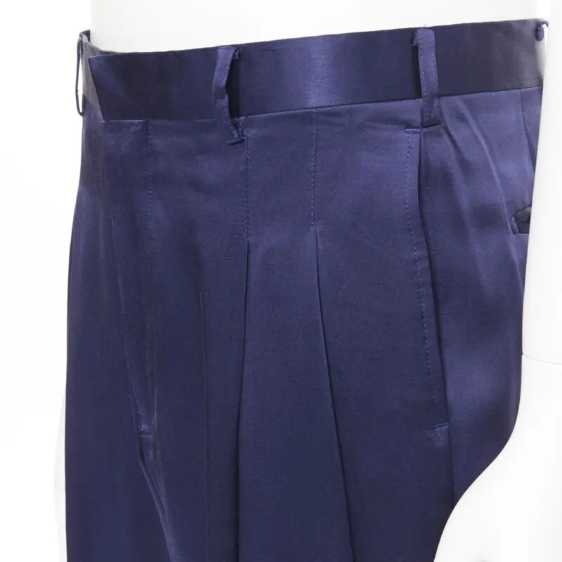 John Lawrence Sullivan Viscose pants Blue Viscose Good - Back View