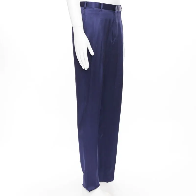 John Lawrence Sullivan Viscose pants Blue Viscose Good - Inside View