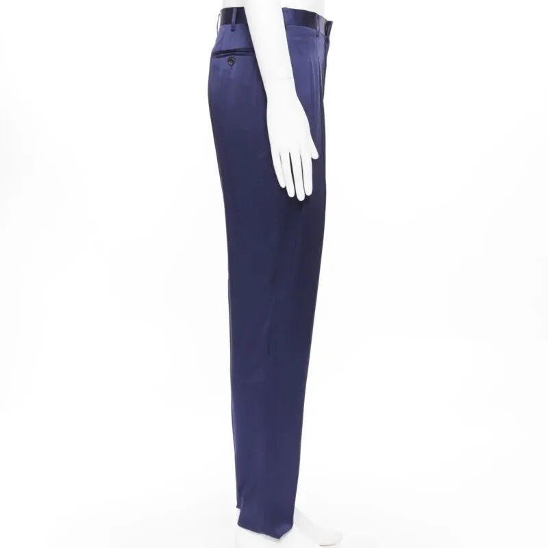 John Lawrence Sullivan Viscose pants Blue Viscose Good - Model View