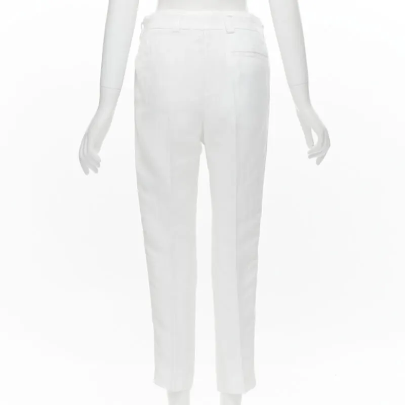 Haider Ackermann Grosgrain Trousers White Linen Good - Box View
