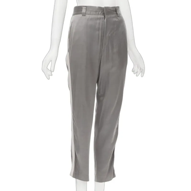Haider Ackermann Cotton Sweat Pants Grey Viscose Fair - Front View