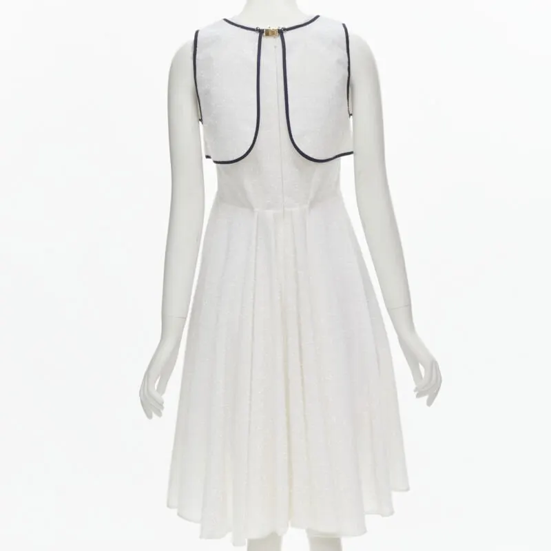 Unsigned Tinsel Bead Dress White Polyester Very good - Box View