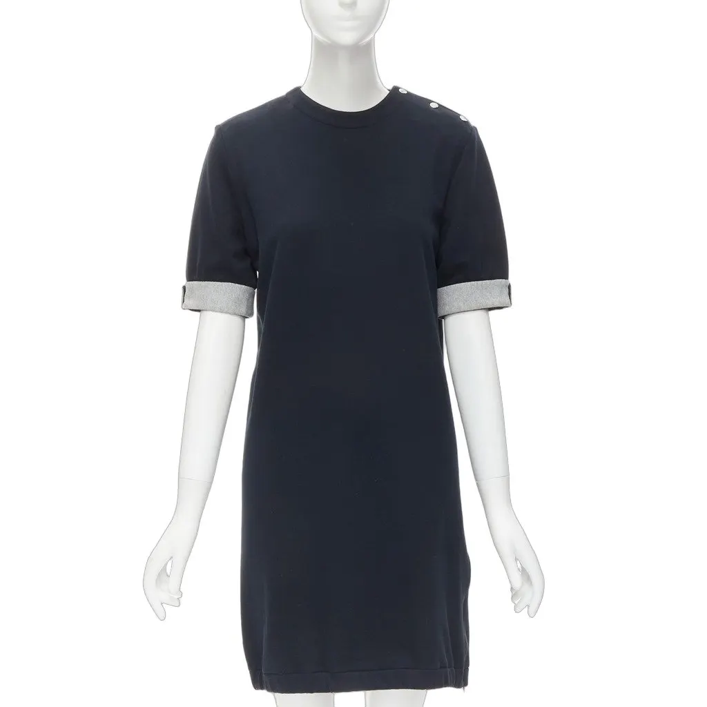 Marni Snap Button Dress Black Cotton Very good - Front View