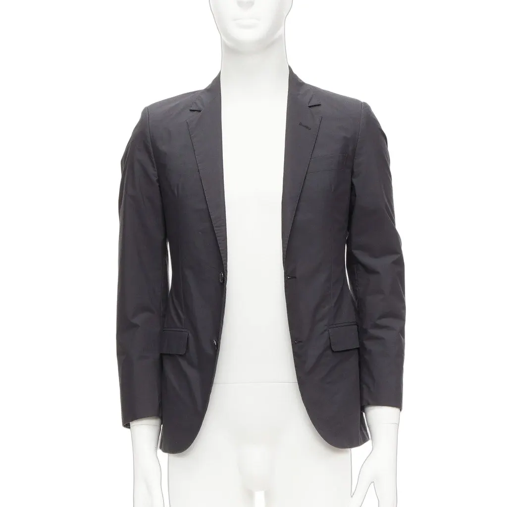 Lanvin Minimal Suit Blazer Grey Cotton Good - Front View
