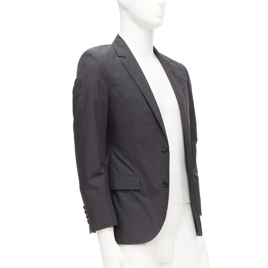 Lanvin Minimal Suit Blazer Grey Cotton Good - Inside View