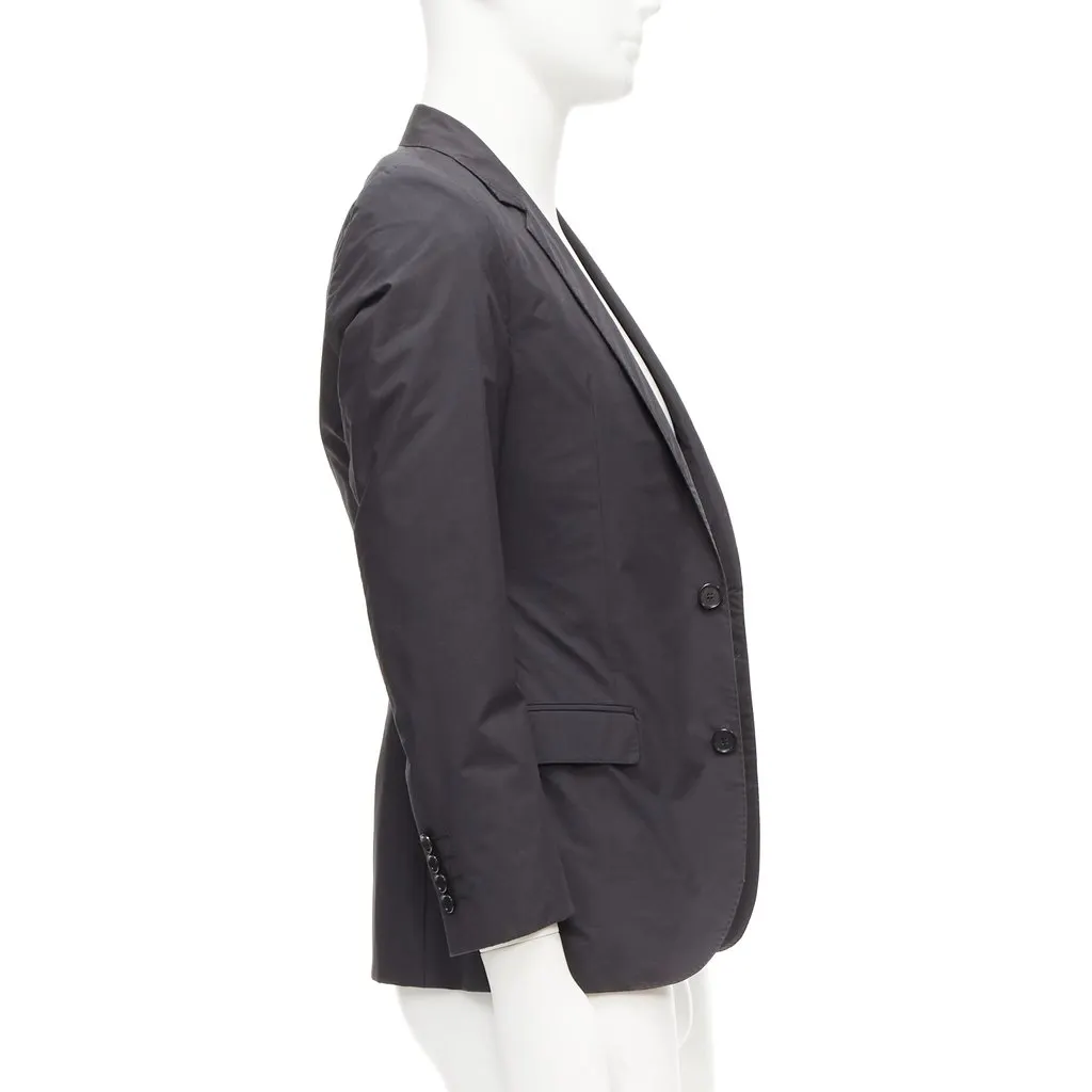 Lanvin Minimal Suit Blazer Grey Cotton Good - Model View