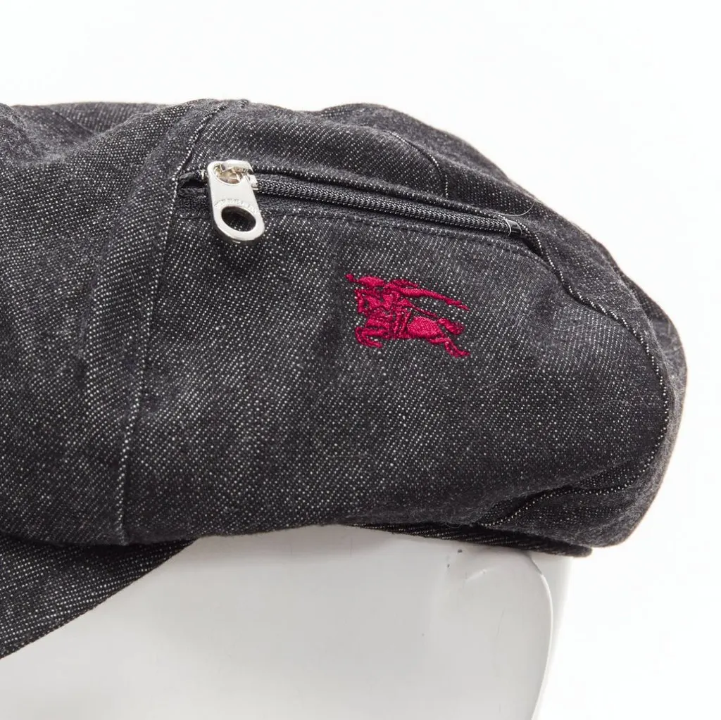 Burberry Black Denim Newboy Hat Black Fair - Back View
