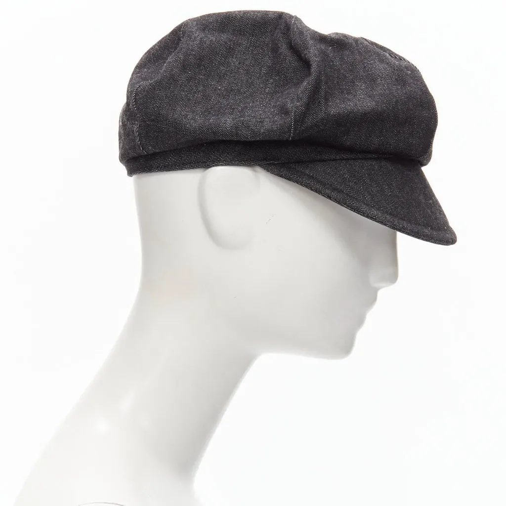 Burberry Black Denim Newboy Hat Black Fair - Model View