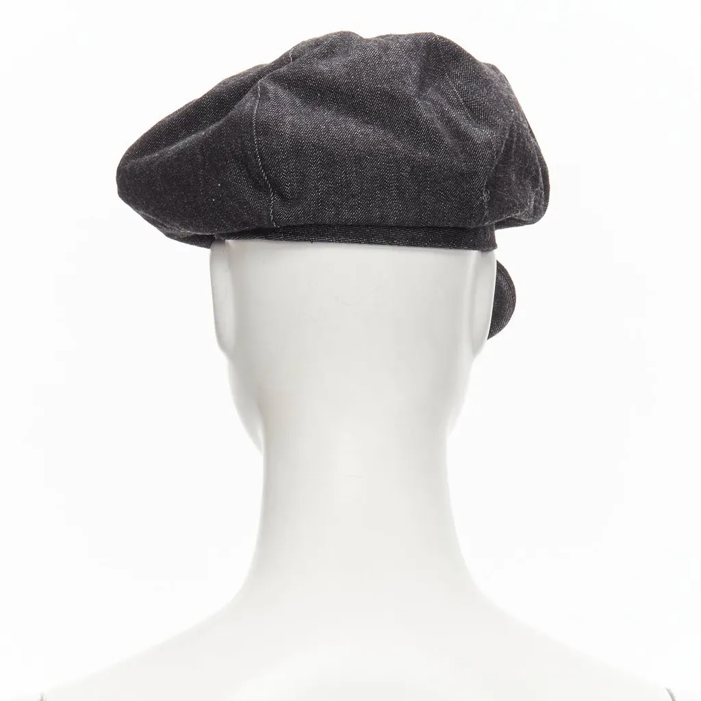 Burberry Black Denim Newboy Hat Black Fair - Box View