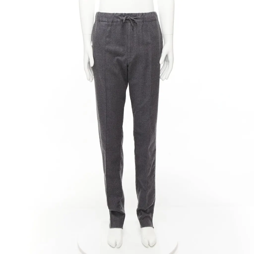 Fendi Grey Wool Pants Grey Wool Very good - Front View