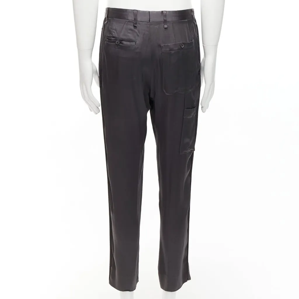 Lanvin Pleated Cuffed Pants Grey Wool Fair - Box View