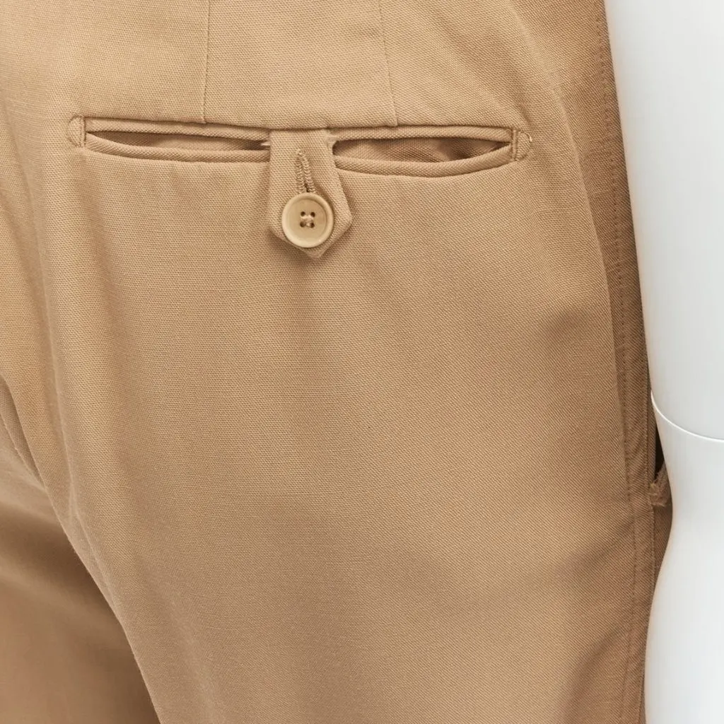 Bottega Veneta Pleated Wool Pants Brown Wool Good - Back View