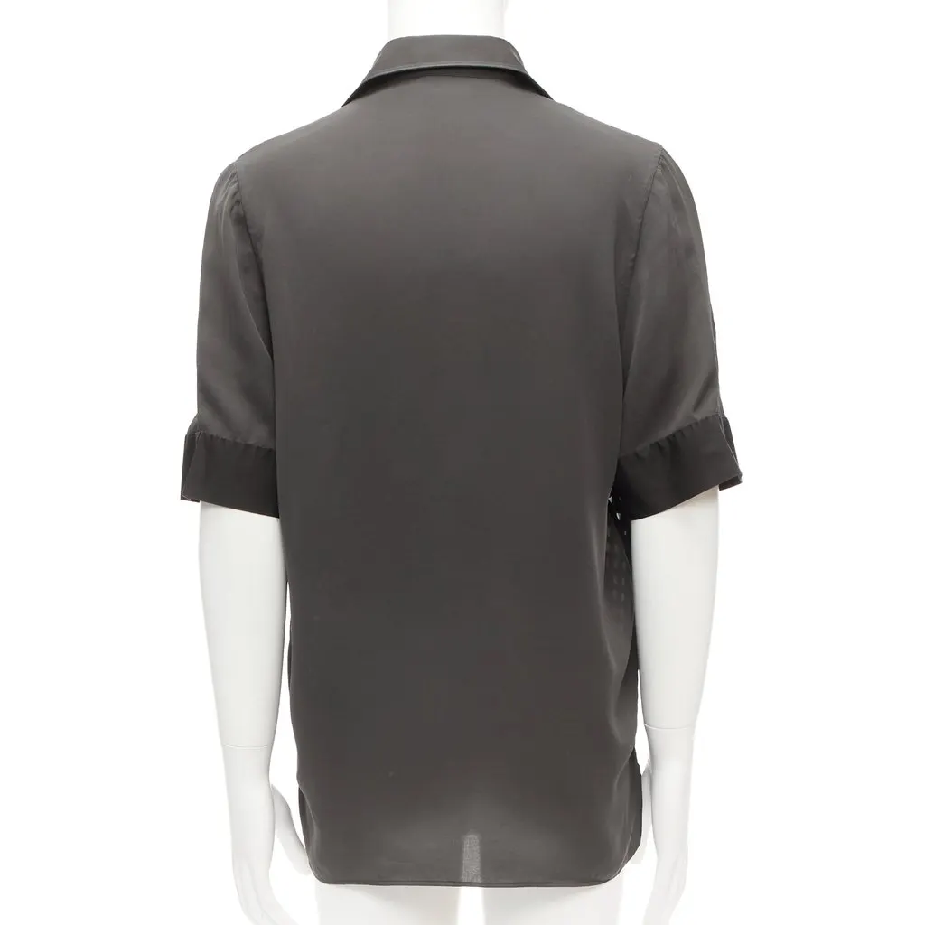 Lanvin Twill Dress Shirt Grey Polyester Good - Box View