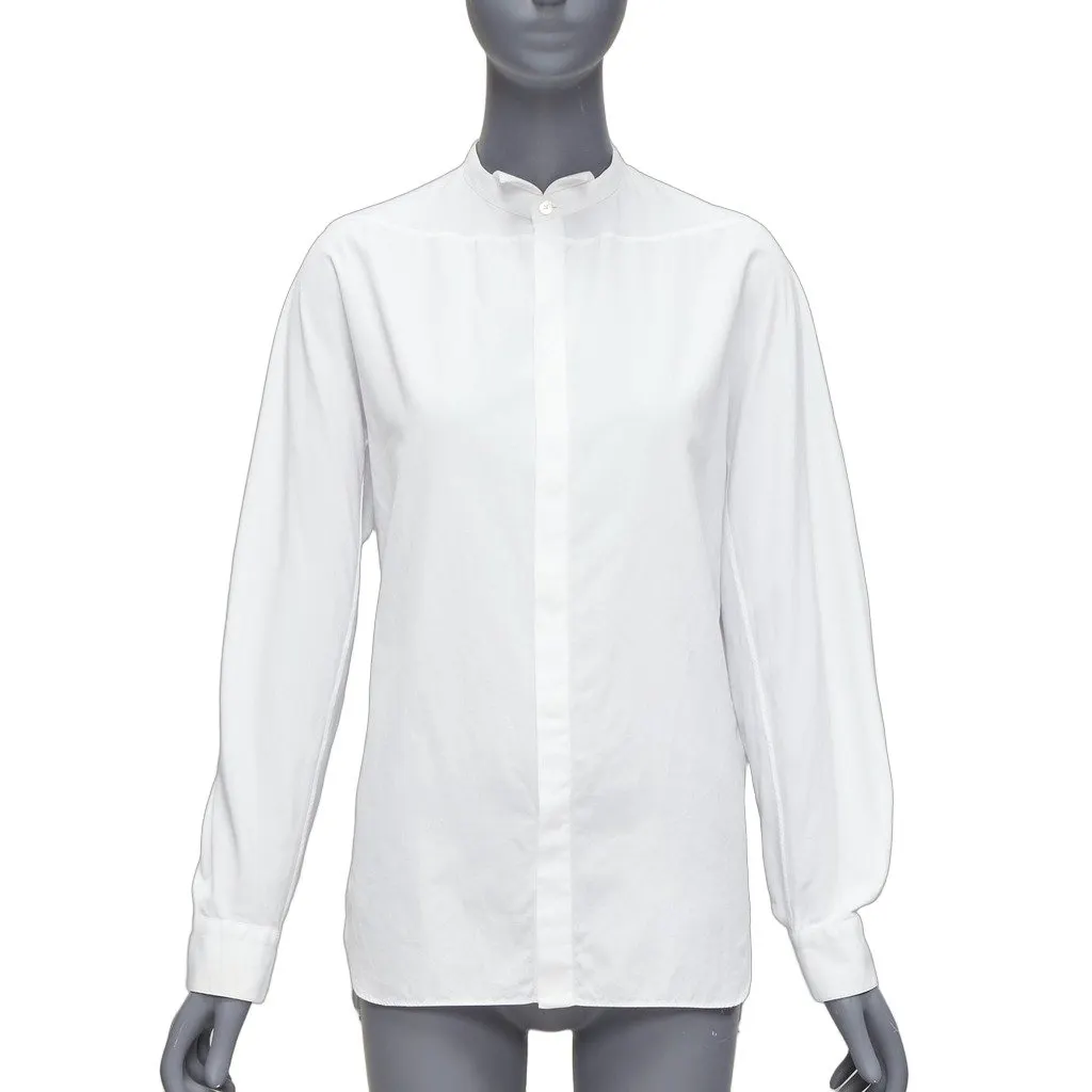 Lanvin White Bow Collar Shirt White Cotton Very good - Front View
