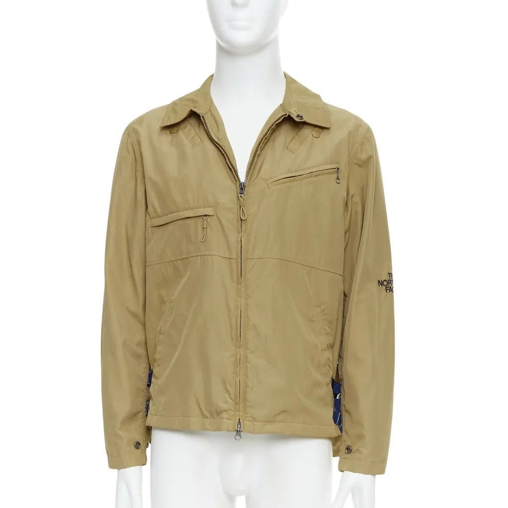 The North Face Blue Trim Windbreaker Khaki Very good - Front View
