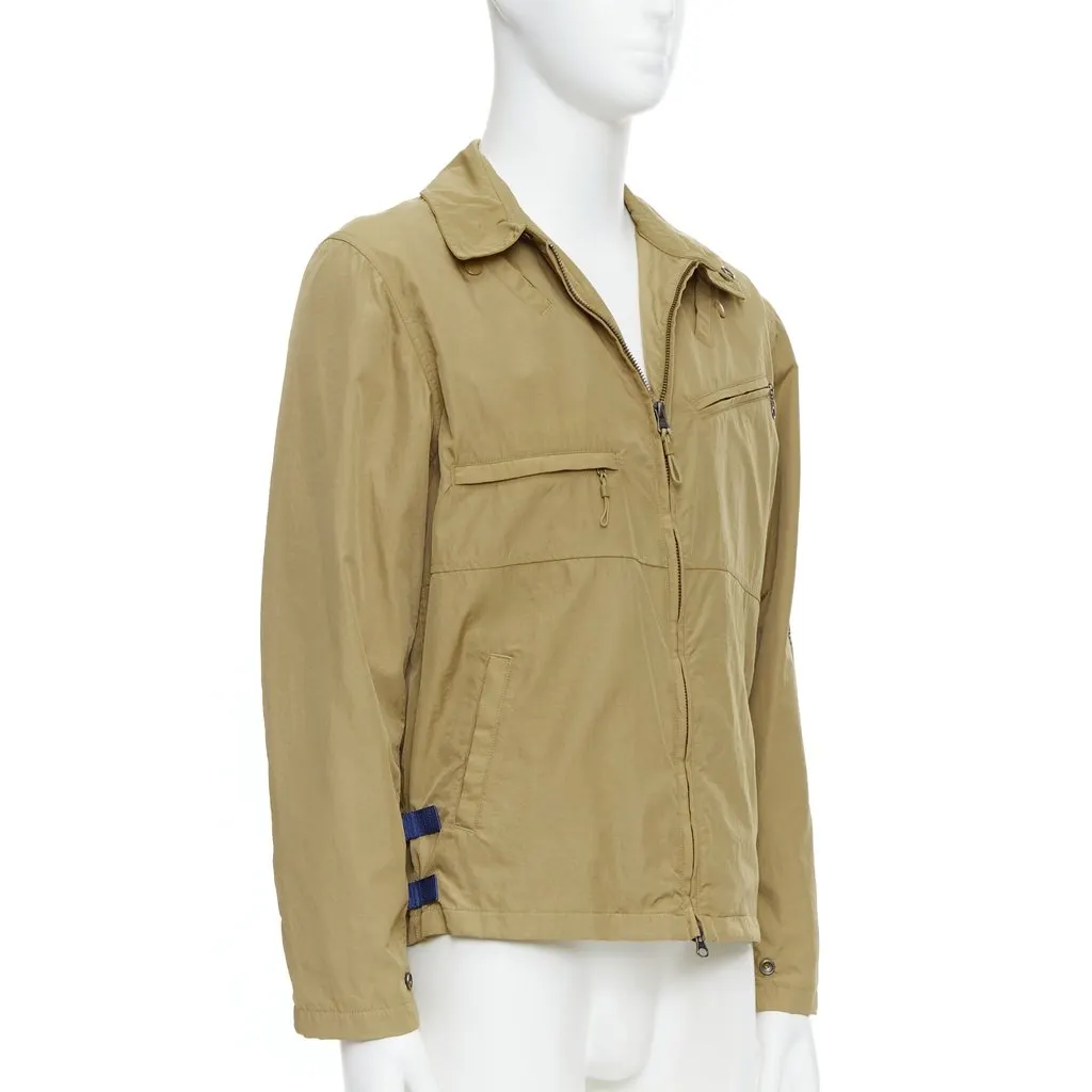 The North Face Blue Trim Windbreaker Khaki Very good - Model View