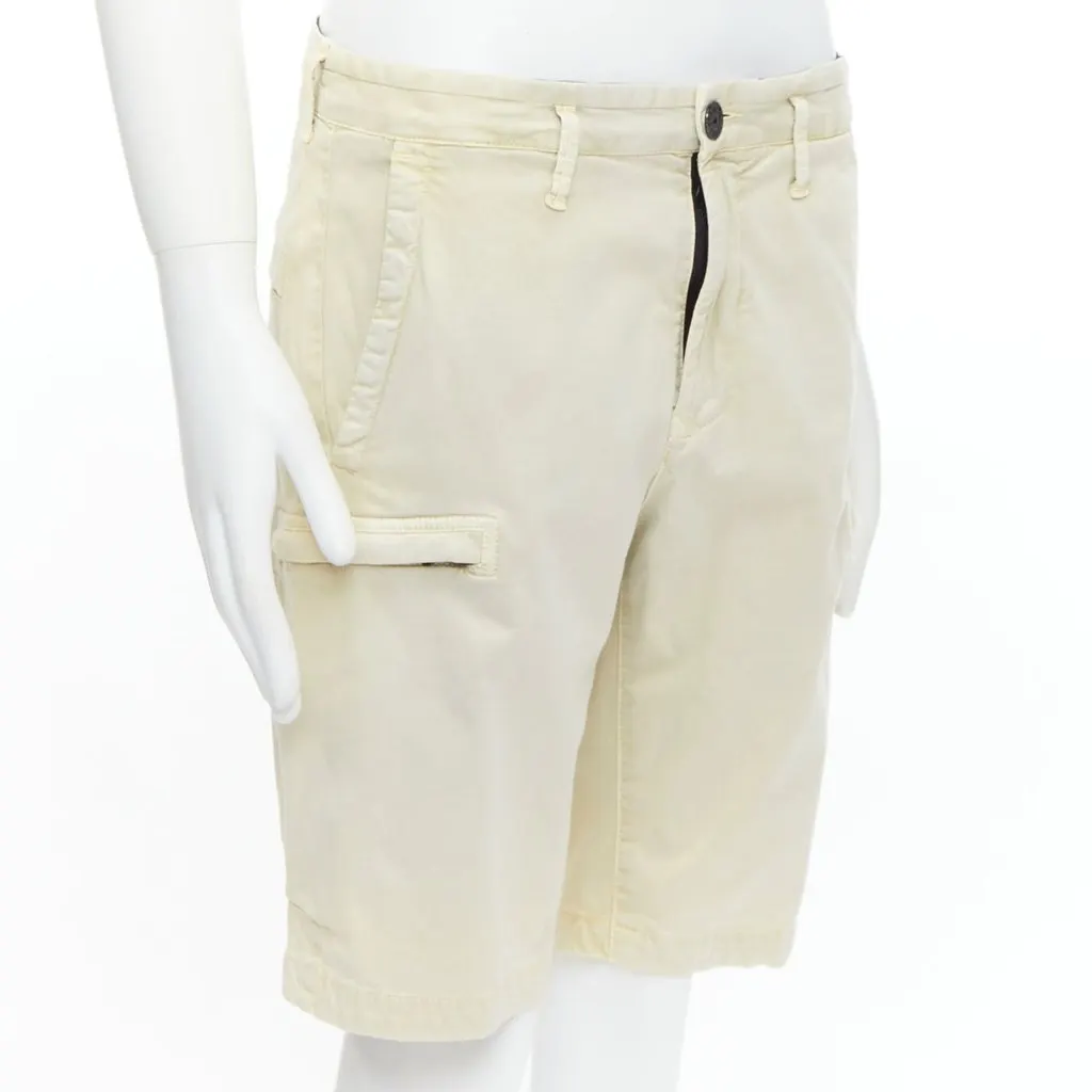 Stone Island Logo Patch Shorts Anthracite Cotton Very good - Inside View