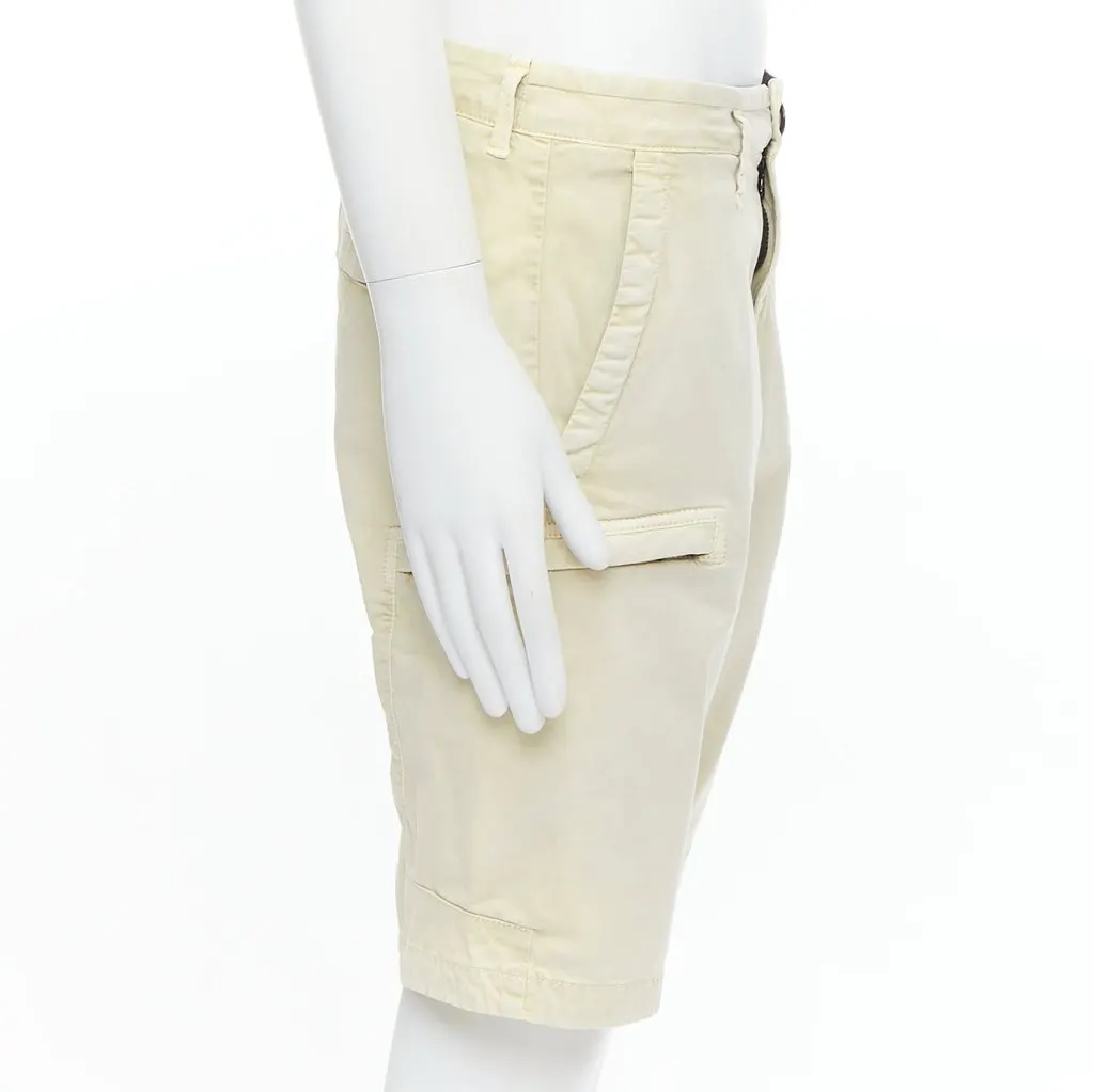 Stone Island Logo Patch Shorts Anthracite Cotton Very good - Model View