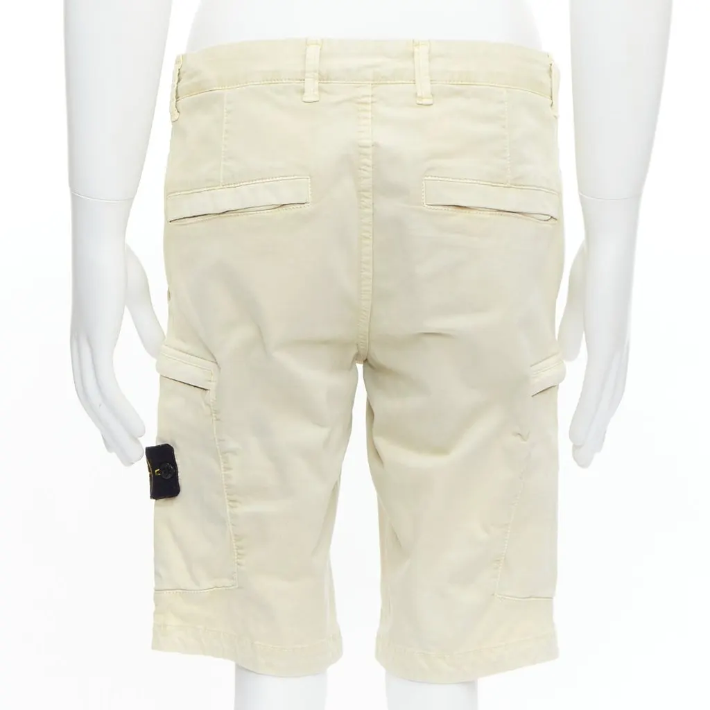 Stone Island Logo Patch Shorts Anthracite Cotton Very good - Box View