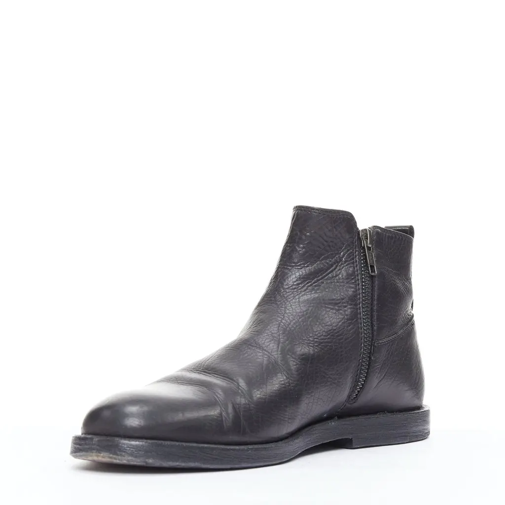 Ann Demeulemeester Black Leather Boots Black Leather Good - Model View