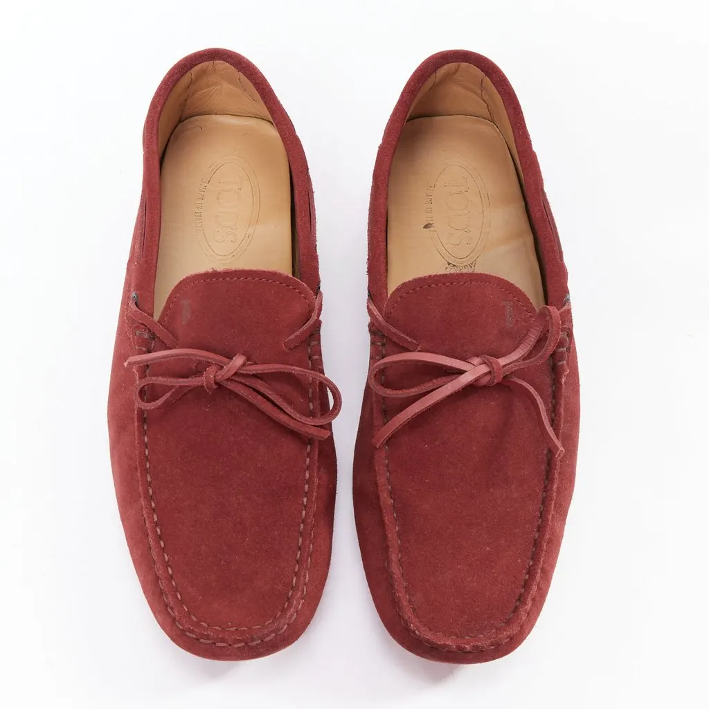 Tod's Gommino Red Suede Good - Back View