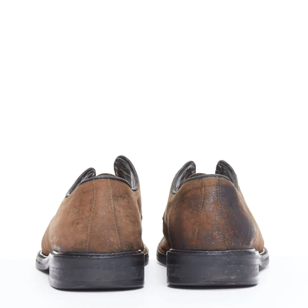 Lanvin Laceless Slip Brogues Brown Leather Fair - Box View