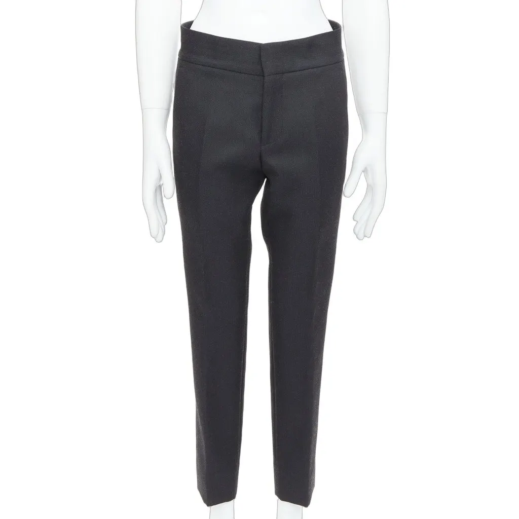 Lanvin Crepe Trousers Grey Cotton Good - Front View