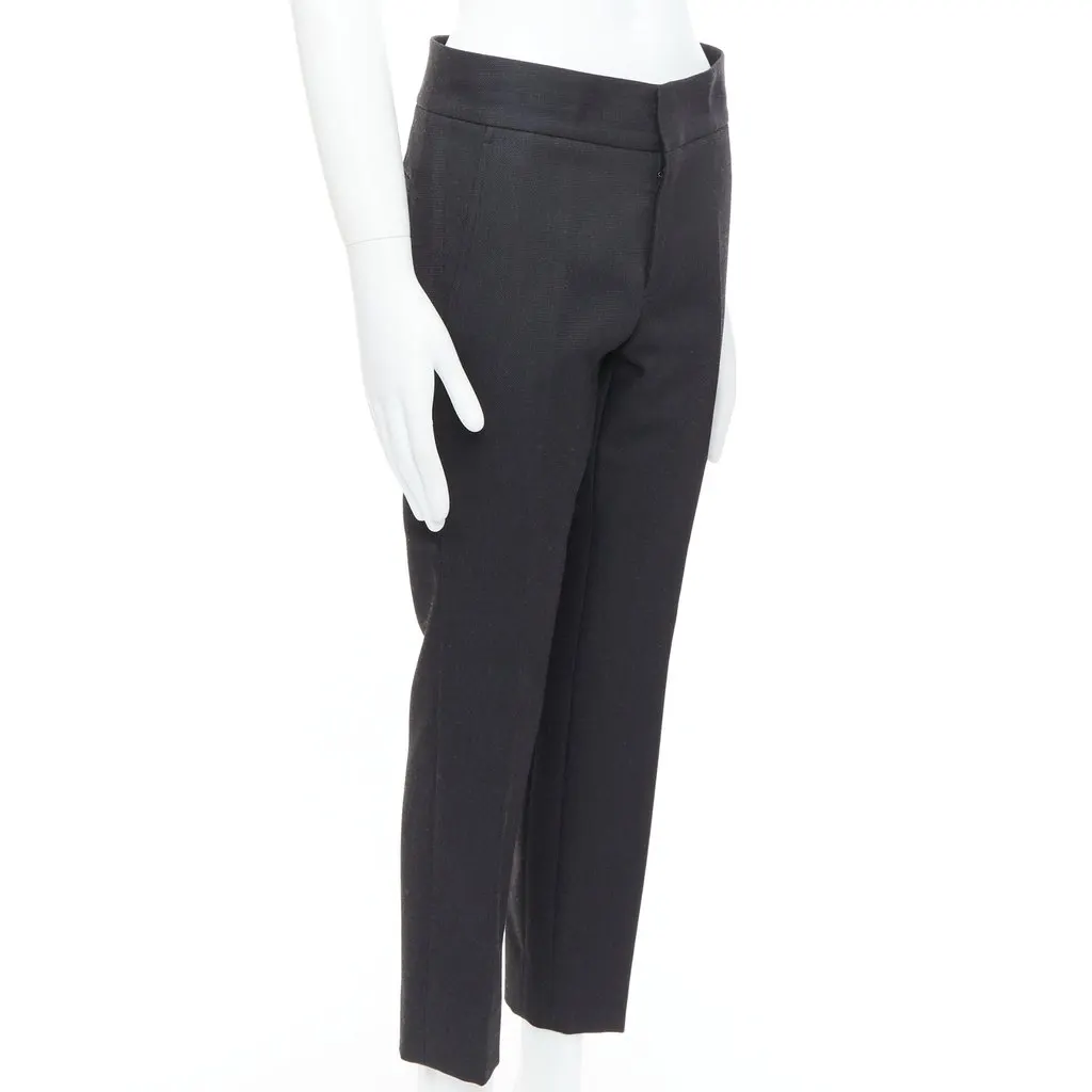 Lanvin Crepe Trousers Grey Cotton Good - Inside View