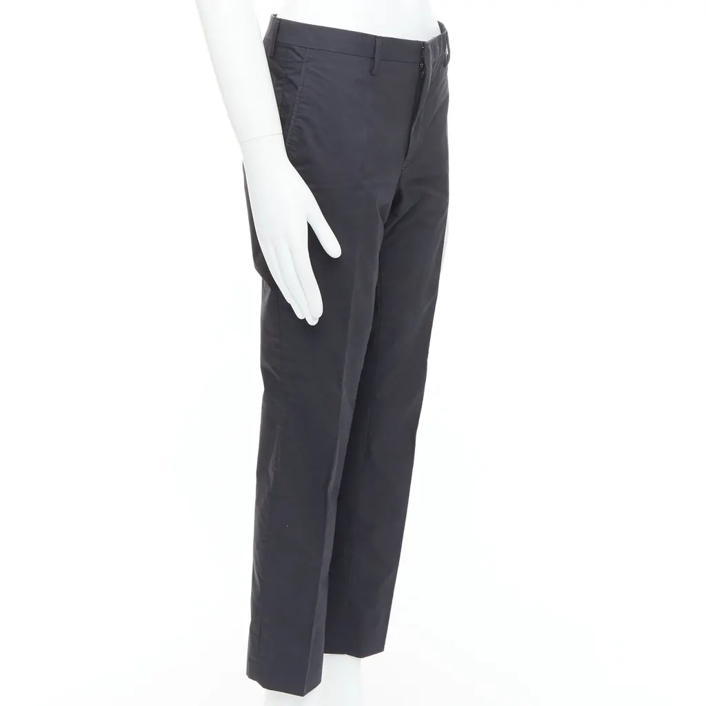 Lanvin Pinstripe Pants Black Wool Never worn - Inside View