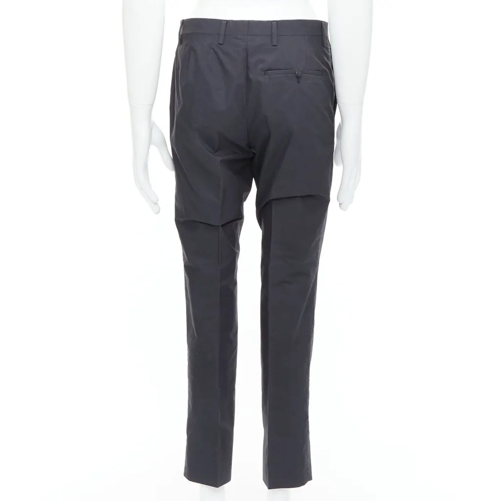 Lanvin Pinstripe Pants Black Wool Never worn - Box View
