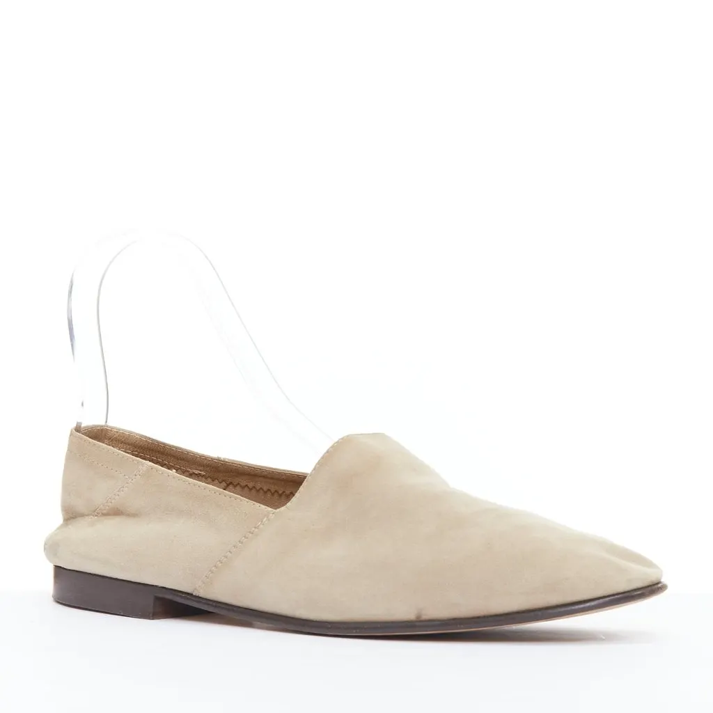 Mr Hare Suede Slip Slippers Beige Leather Fair - Inside View