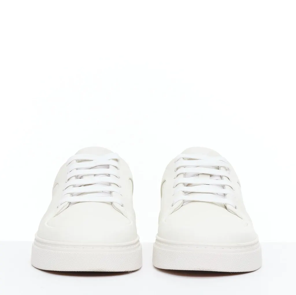 Bottega Veneta Minimal Lace Sneakers White Leather Very good - Model View