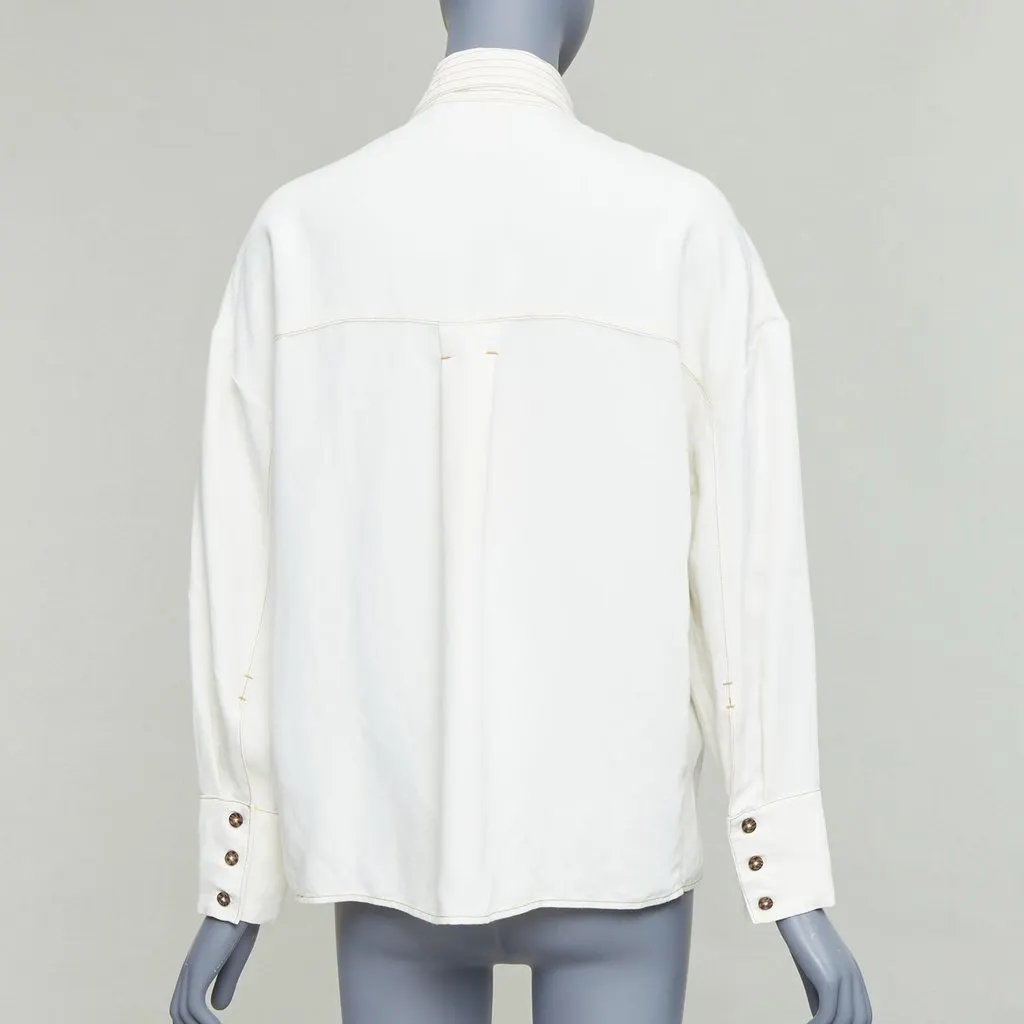 C/MEO Bow Tie Pocket Shirt Ecru Viscose Good - Box View
